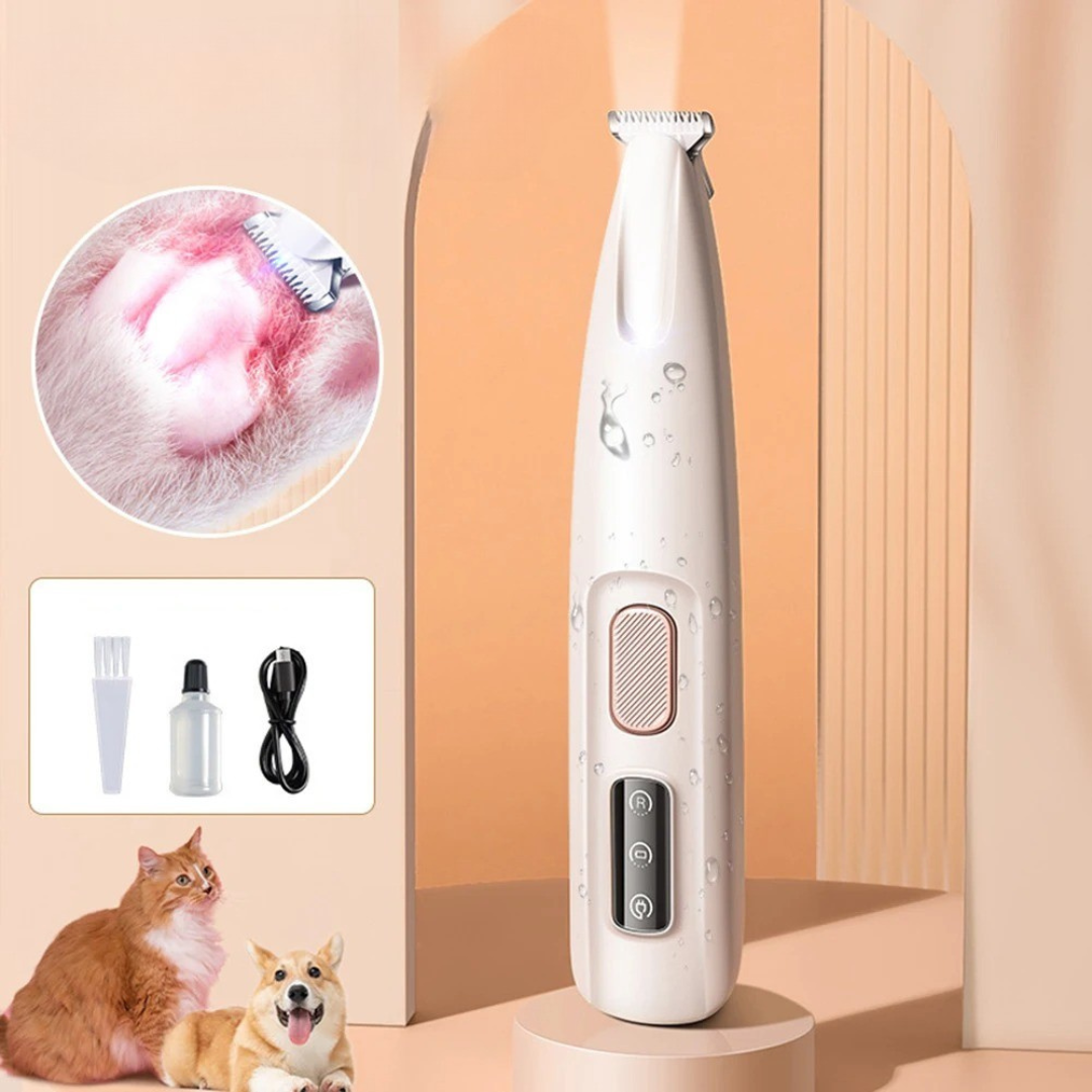 PawTrim Pro – Leiser Pfotentrimmer mit LED-Licht für präzises Grooming